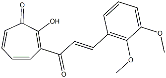 3-[3-(2,3-dimethoxyphenyl)acryloyl]-2-hydroxy-2,4,6-cycloheptatrien-1-one 结构式