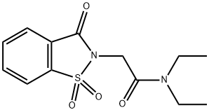 2-(1,1-dioxido-3-oxo-1,2-benzisothiazol-2(3H)-yl)-N,N-diethylacetamide 结构式