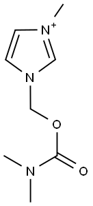 (3-methyl-1H-imidazol-3-ium-1-yl)methyl dimethylcarbamate 结构式