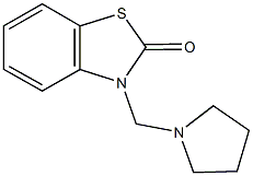 3-(1-pyrrolidinylmethyl)-1,3-benzothiazol-2(3H)-one 结构式