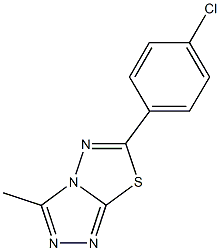 6-(4-chlorophenyl)-3-methyl[1,2,4]triazolo[3,4-b][1,3,4]thiadiazole 结构式