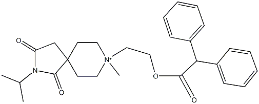 8-{2-[(diphenylacetyl)oxy]ethyl}-2-isopropyl-8-methyl-1,3-dioxo-2-aza-8-azoniaspiro[4.5]decane 结构式