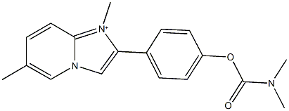 4-(1,6-dimethylimidazo[1,2-a]pyridin-1-ium-2-yl)phenyl dimethylcarbamate 结构式