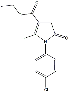 ethyl 1-(4-chlorophenyl)-2-methyl-5-oxo-4,5-dihydro-1H-pyrrole-3-carboxylate 结构式