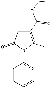 ethyl 2-methyl-1-(4-methylphenyl)-5-oxo-4,5-dihydro-1H-pyrrole-3-carboxylate 结构式