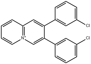 2,3-bis(3-chlorophenyl)quinolizinium 结构式