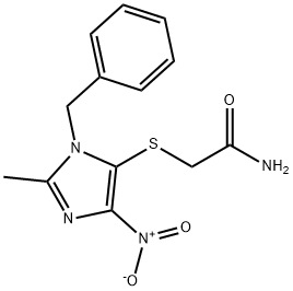 2-({1-benzyl-4-nitro-2-methyl-1H-imidazol-5-yl}sulfanyl)acetamide 结构式