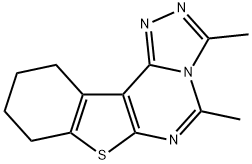 3,5-dimethyl-8,9,10,11-tetrahydro[1]benzothieno[3,2-e][1,2,4]triazolo[4,3-c]pyrimidine 结构式