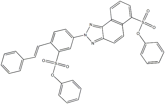 phenyl 2-[3-(phenoxysulfonyl)-4-(2-phenylvinyl)phenyl]-2H-naphtho[1,2-d][1,2,3]triazole-6-sulfonate 结构式