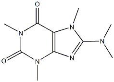 8-(dimethylamino)-1,3,7-trimethyl-3,7-dihydro-1H-purine-2,6-dione 结构式