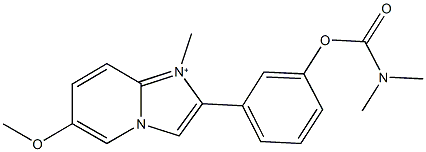 3-(6-methoxy-1-methylimidazo[1,2-a]pyridin-1-ium-2-yl)phenyl dimethylcarbamate 结构式