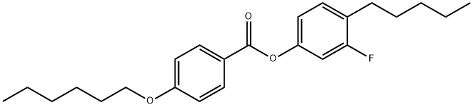 3-fluoro-4-pentylphenyl 4-(hexyloxy)benzoate 结构式