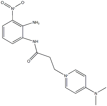 1-[3-(2-amino-3-nitroanilino)-3-oxopropyl]-4-(dimethylamino)pyridinium 结构式