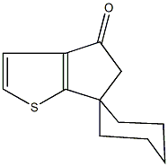 5,6-dihydrospiro(4H-cyclopenta[b]thiophene-6,1'-cyclohexane)-4-one 结构式