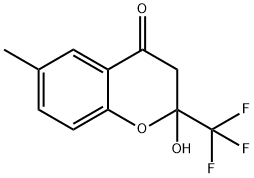2-hydroxy-6-methyl-2-(trifluoromethyl)-2,3-dihydro-4H-chromen-4-one 结构式