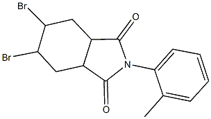 5,6-dibromo-2-(2-methylphenyl)hexahydro-1H-isoindole-1,3(2H)-dione 结构式