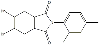 5,6-dibromo-2-(2,4-dimethylphenyl)hexahydro-1H-isoindole-1,3(2H)-dione 结构式