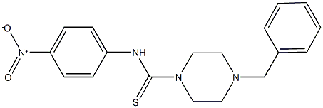 4-benzyl-N-{4-nitrophenyl}-1-piperazinecarbothioamide 结构式
