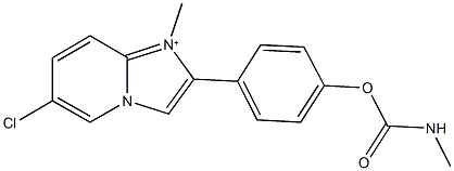 4-(6-chloro-1-methylimidazo[1,2-a]pyridin-1-ium-2-yl)phenyl methylcarbamate 结构式