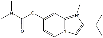 2-isopropyl-1-methylimidazo[1,2-a]pyridin-1-ium-7-yl dimethylcarbamate 结构式