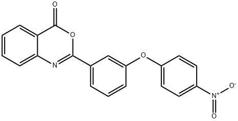 2-(3-{4-nitrophenoxy}phenyl)-4H-3,1-benzoxazin-4-one 结构式