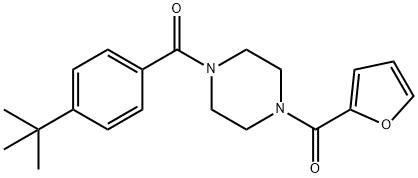 1-(4-tert-butylbenzoyl)-4-(2-furoyl)piperazine 结构式