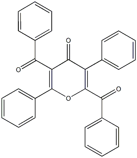 2,5-dibenzoyl-3,6-diphenyl-4H-pyran-4-one 结构式