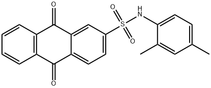 N-(2,4-dimethylphenyl)-9,10-dioxo-9,10-dihydro-2-anthracenesulfonamide 结构式