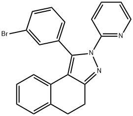 1-(3-bromophenyl)-2-(2-pyridinyl)-4,5-dihydro-2H-benzo[e]indazole 结构式