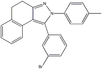 1-(3-bromophenyl)-2-(4-methylphenyl)-4,5-dihydro-2H-benzo[e]indazole 结构式