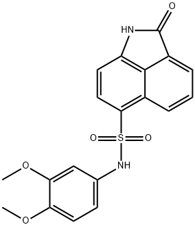 N-(3,4-dimethoxyphenyl)-2-oxo-1,2-dihydrobenzo[cd]indole-6-sulfonamide 结构式