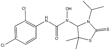 N'-(2,4-dichlorophenyl)-N-hydroxy-N-(3-isopropyl-5,5-dimethyl-2-thioxo-1,3-thiazolidin-4-yl)urea 结构式