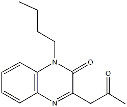 1-butyl-3-(2-oxopropyl)-2(1H)-quinoxalinone 结构式