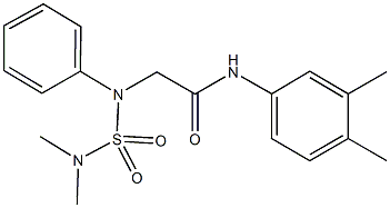 2-{[(dimethylamino)sulfonyl]anilino}-N-(3,4-dimethylphenyl)acetamide 结构式