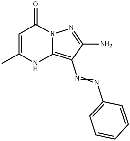 2-amino-5-methyl-3-(phenyldiazenyl)pyrazolo[1,5-a]pyrimidin-7(4H)-one 结构式