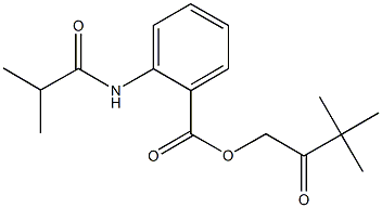 3,3-dimethyl-2-oxobutyl 2-(isobutyrylamino)benzoate 结构式