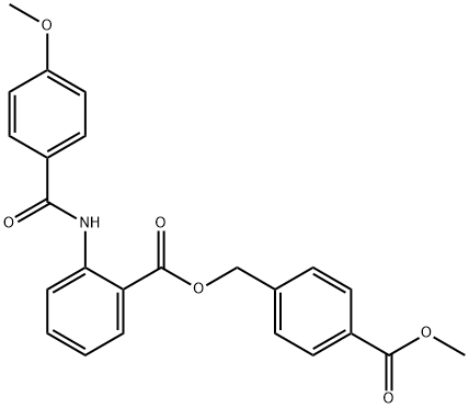 4-(methoxycarbonyl)benzyl 2-[(4-methoxybenzoyl)amino]benzoate 结构式