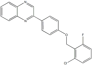 2-chloro-6-fluorobenzyl 4-(2-quinoxalinyl)phenyl ether 结构式