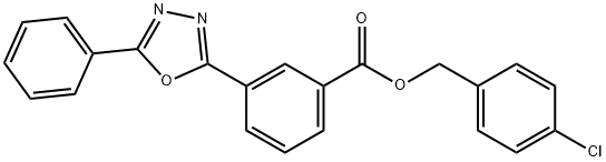 4-chlorobenzyl 3-(5-phenyl-1,3,4-oxadiazol-2-yl)benzoate 结构式