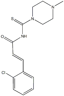 3-(2-chlorophenyl)-N-[(4-methyl-1-piperazinyl)carbothioyl]acrylamide 结构式
