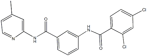 2,4-dichloro-N-(3-{[(4-methyl-2-pyridinyl)amino]carbonyl}phenyl)benzamide 结构式