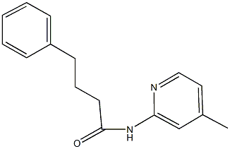 N-(4-methyl-2-pyridinyl)-4-phenylbutanamide 结构式