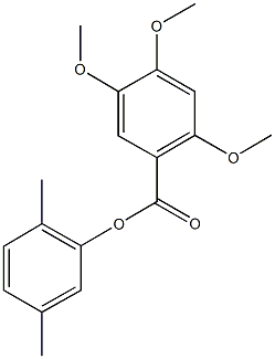 2,5-dimethylphenyl 2,4,5-trimethoxybenzoate 结构式