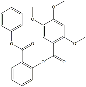 2-(phenoxycarbonyl)phenyl 2,4,5-trimethoxybenzoate 结构式