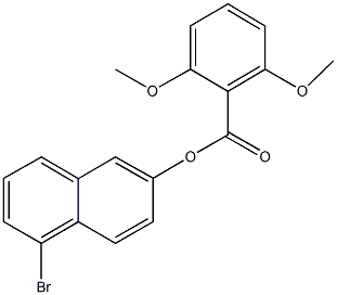 5-bromo-2-naphthyl 2,6-dimethoxybenzoate 结构式