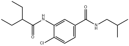 4-chloro-3-[(2-ethylbutanoyl)amino]-N-isobutylbenzamide 结构式