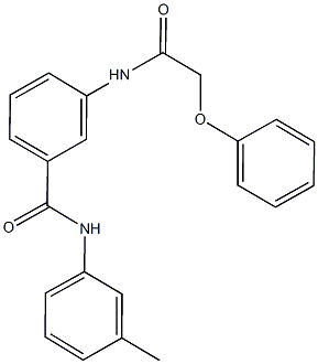 N-(3-methylphenyl)-3-[(phenoxyacetyl)amino]benzamide 结构式