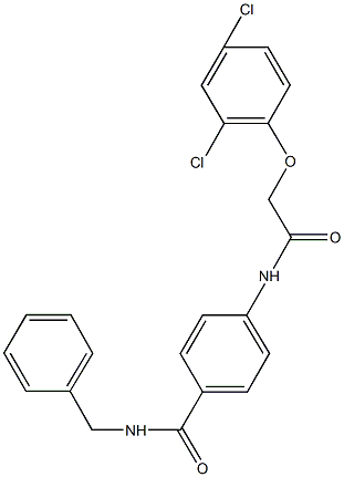N-benzyl-4-{[(2,4-dichlorophenoxy)acetyl]amino}benzamide 结构式