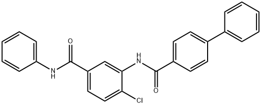 N-[5-(anilinocarbonyl)-2-chlorophenyl][1,1'-biphenyl]-4-carboxamide 结构式