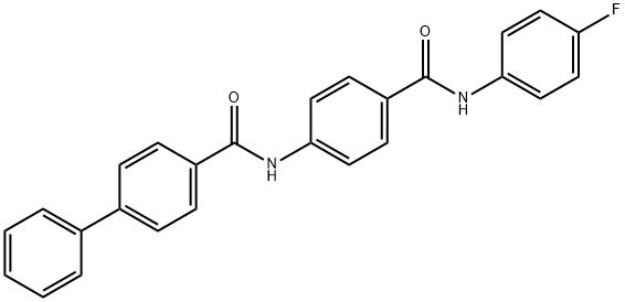 N-{4-[(4-fluoroanilino)carbonyl]phenyl}[1,1'-biphenyl]-4-carboxamide 结构式